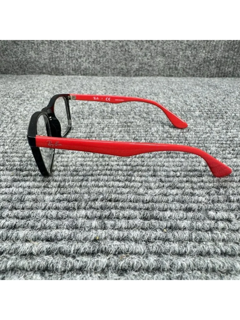 Ray-Ban Jr Kids Eyeglasses FRAMES ONLY Black Red RB 1553 3725 46-16-130 Full Rim